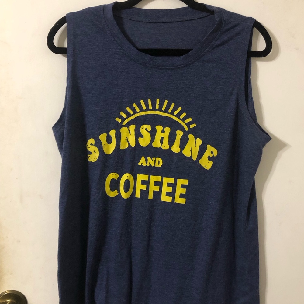 Sunshine and coffee women’s muscle tee
